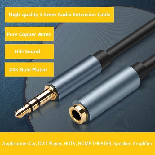 Auricolari 3,5 mm - Cavo di prolunga audio stereo per altoparlanti autotelefono - Foto 6 di 12