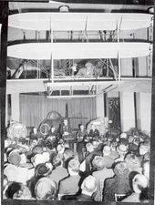 Frank Whittle addressing crowds London Science Museum ceremonies 1949 Old Photo