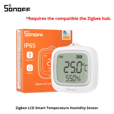 SNZB-02WD IP65 Zigbee LCD Smart Temperature Humidity Sensor Waterproof Work with