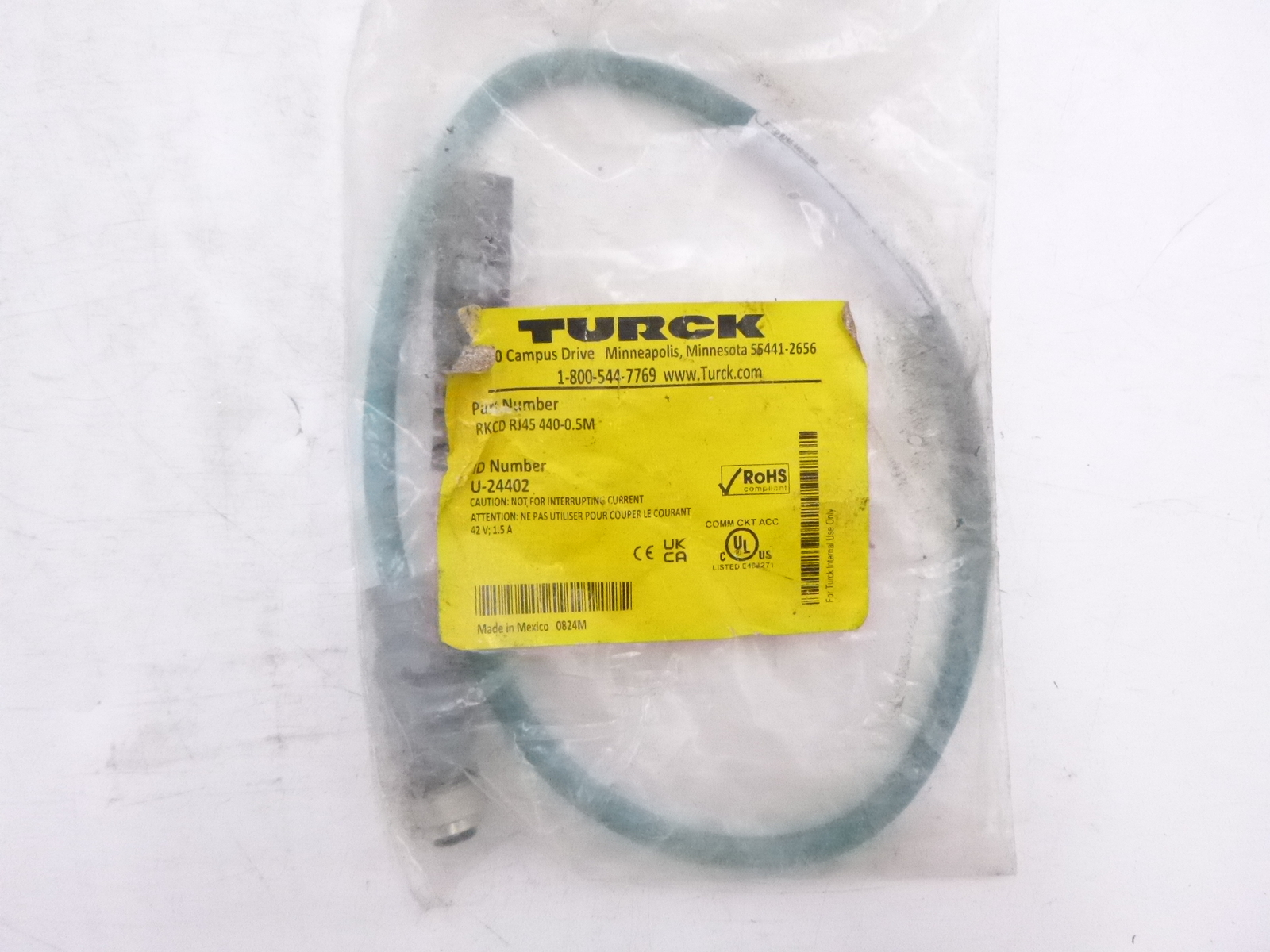 Turck RKCD RJ45 440-0.5M Hybrid Ethernet Cable