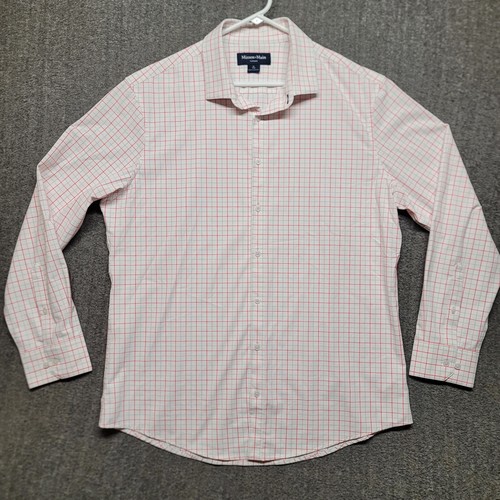 MIZZEN+MAIN Hemd Herren XL weiß Danbury kariert Leeward Stretchbesatz Performance