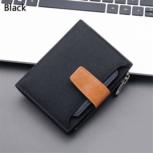 Outdoor Canvas Wallet with Zipper Boys Children Men's Travel Coin Purse