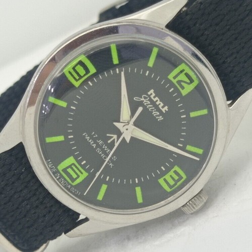 Cadran De Montre Electra Noir Mat Ancien - Occasion - Pour Collection Ou Réparation