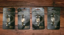 Set of 4 Vintage NOS Solid Antiqued Bronze 3 Inch Cleat Hooks