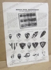 1959 PICK ASSORTMENTS for GUITAR, MANDOLIN and BANJO, Manoloff, Herco, etc 