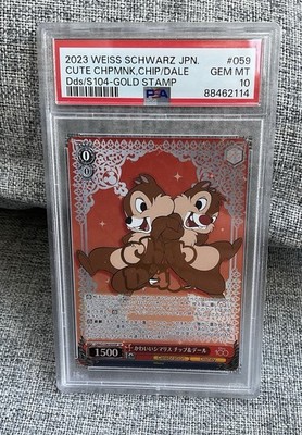 Disney 100 Years Schwarz Weiss Chip & Dale S104-059SP Chipmonk PSA 10 Japanese