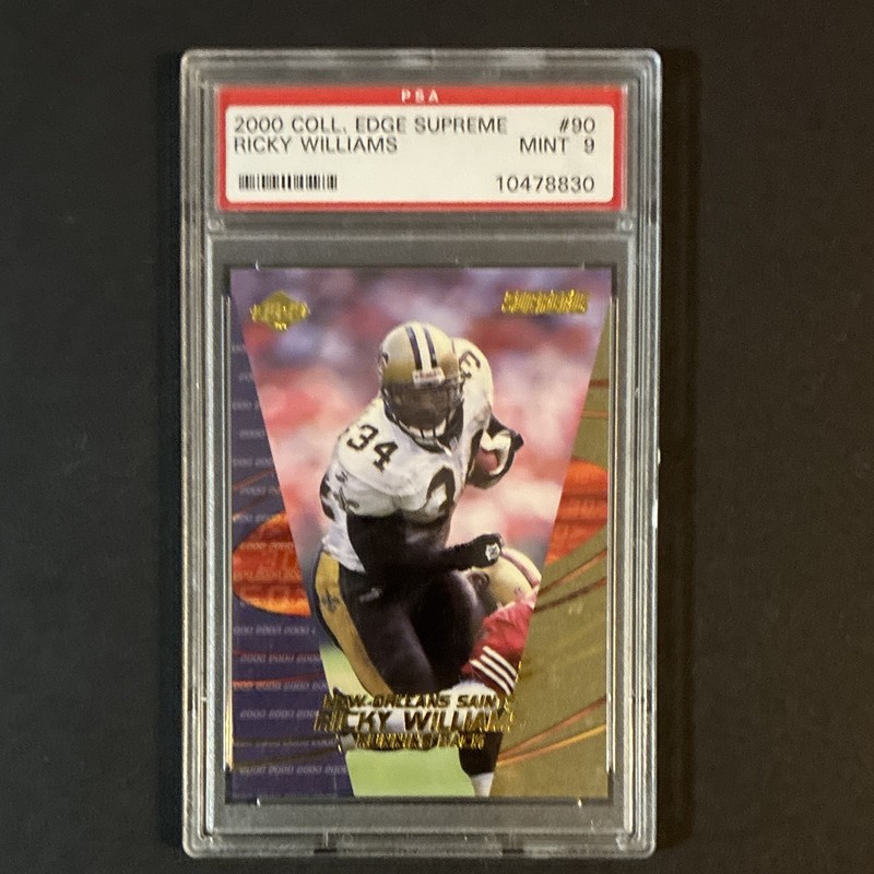 Collector's Edge 2000 Supreme Ricky Williams #90 Saints PSA 9 Graded Base