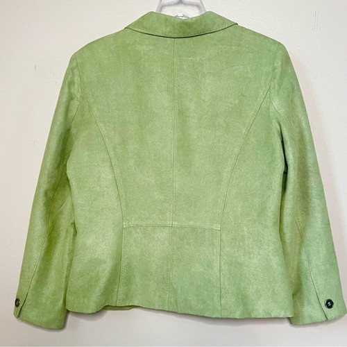 Chadwicks Pitachio Washable Microsuede Lined Button Career Casual Blazer SZ 14 - Picture 4 of 10