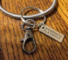 Handmade Key Ring-Plastic and Rhinestone Spacers. With Hook and Charm. — photo 2