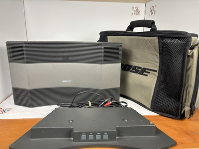 #ad Bose Acoustic Wave Music System CD 3000 Radio CD Black No Remote. Case And Cable $370.00