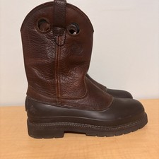 Georgia Boot Men Steel Toe G5655 12" ST Pull On Mud Dog Leather Boots 10 W