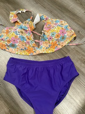 BIKINI SET WOMEN CASUAL LOUNGE TWO PIECE SET BEACH POOL OUTFIT XL 16