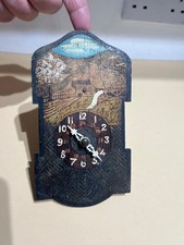 Vintage alte antike Schwarzwalduhr handbemalt geschnitzt ohne Pendel