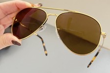 RAY BAN New Aviator Gold CHROMANCE RB 3625 SUNGLASSES 58-14-135 Frames Only 