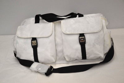 NWT Kiton Travel Bag Double Handles Leather Insert Imperfect