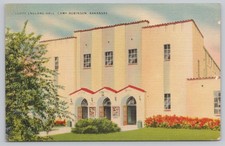 Postcard Lloyd England Hall Camp Robinson Arkansas Military North Little Rock