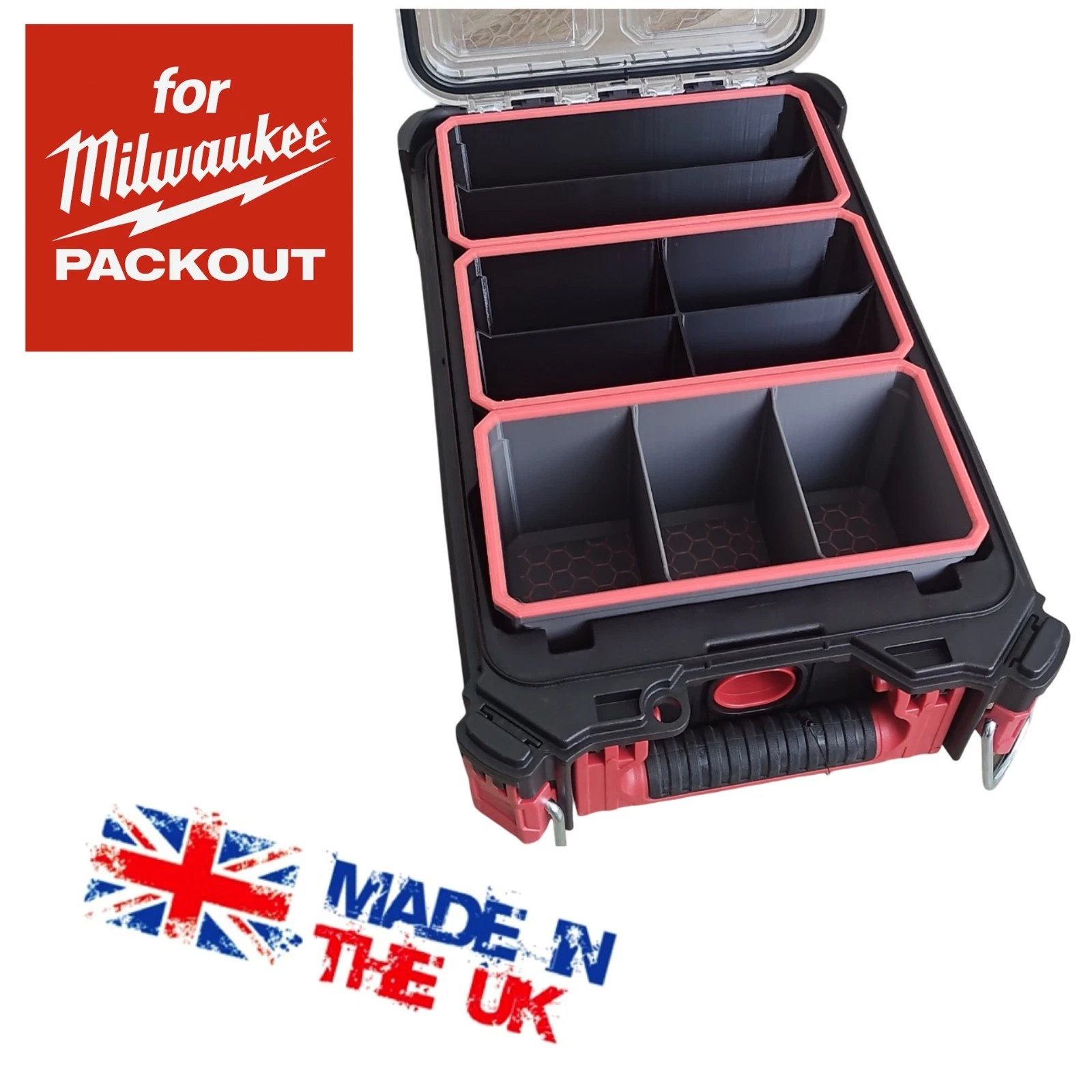 Insert Milwaukee Packout Pour Perceuse M18 FPD3 – Lot De 2 Organisateurs Atelier