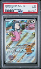 2024 POKEMON TWM EN-TWILIGHT MASQUERADE ILLUSTRATION RARE #187 CHANSEY PSA 9