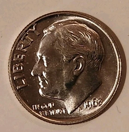 1963 P Roosevelt Dime Uncirculated 90% Silver