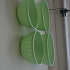 FireKing Jadeite  Nesting Mixing Bowls Set of Four Round  Vintage