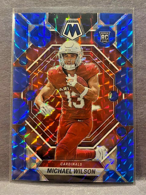 2023 Panini Mosaic - Rookies Michael Wilson #350 Blue Mosaic Prizm /99 (RC)