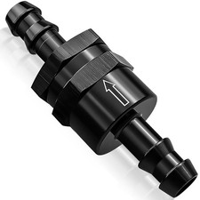 Aluminium Fuel Check Valve 3/8" Male Thread, Non Return One Way Inline Check ...