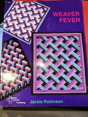 Vtg Rare Animas Quilts Publishing WEAVER FEVER Quilt 1991 pattern Bk~J. Robinson