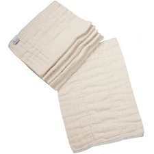 OsoCozy Organic Cotton Prefold Cloth Diapers. Size Premium 4x8x4, Fits 15-20 Lbs