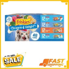 Purina Friskies Ocean of Delight Gravy Variety Pack, 5.5 oz Cans, 48 Count