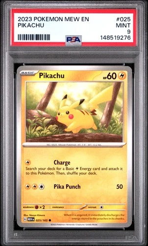 2023 POKEMON MEW EN-151 #025 PIKACHU PSA 9