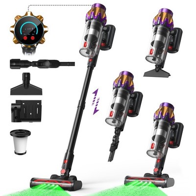 Lubluelu P6 Kabellos Akku Staubsauger Stielstaubsauger Handstaubsauger Schwarz
