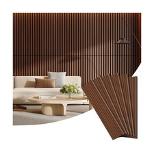 6 Pack Wood Panels for Wall, 47.24" x 12.79" Acoustic Wood Slat Wall Panel fo...