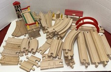 Large Lot Thomas  Brio Wooden Railway Track with Drawbridge Station Arch Bridge