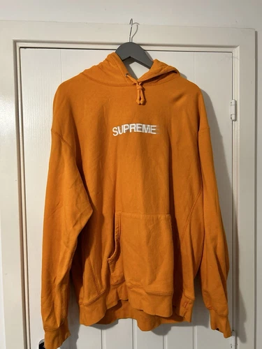 AUTHENTIQUE SWEAT À CAPUCHE ORANTE SUPREME MOTION LOGO GRANDE BOÎTE SS20 (XL)