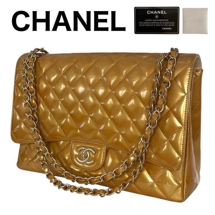 CHANEL Jumbo Classic Shoulder Bag with Gold Hardware and Seal