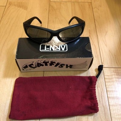 Arnette Catfish Sunglasses Vintage 90s Black Frame Surf Snowboard