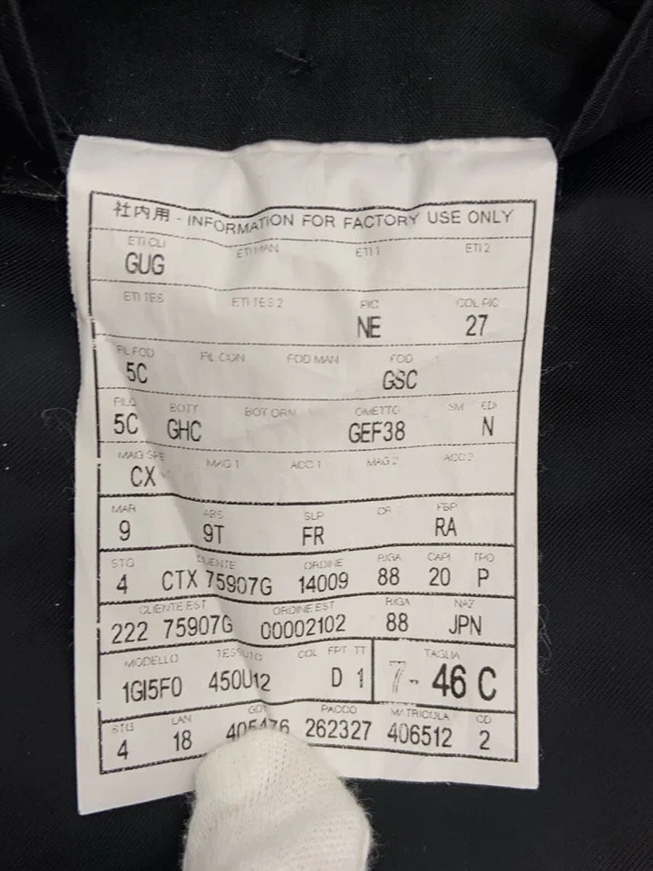 Gucci Double-Breast Blazer Jacket 46/M Men's size Gray Striped Wool Half Coat - Image 4 of 4