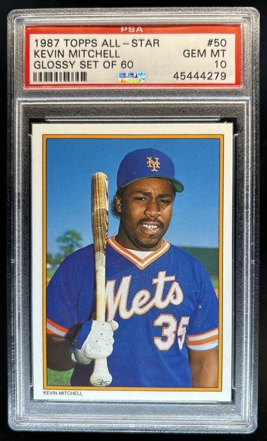 1987 Topps Kevin Mitchell All Star Set Collector's Glossy Send Ins RC #50 PSA 10