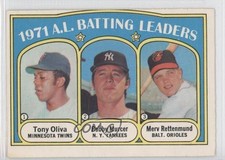 1972 O-Pee-Chee League Leaders Tony Oliva Bobby Murcer Merv Rettenmund HOF 0f8