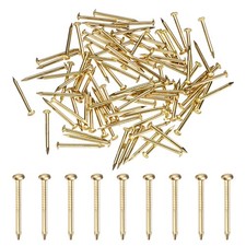 100-Pack Small Nails, 1.2mm x 15mm Brass Nails Round Head Hardware