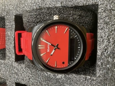 Martian Notifier Smartwatch Red Black Hybrid Analog Digital Parts