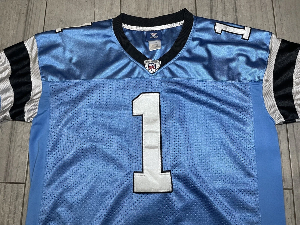 Carolina Panthers Cam Newton #1 Reebok Stitched Jersey Sz 50 Blue Used