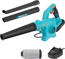 20V Leaf Blower Cordless 2.0Ah Battery Operated and Charger Included,2-In-1 Comp