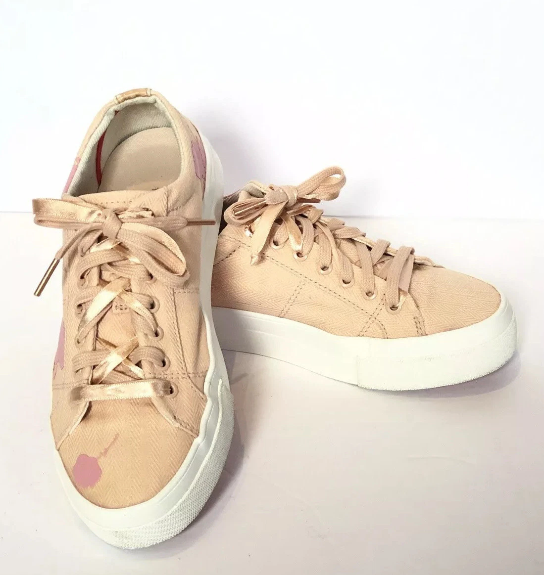 Ted Baker Ephie Sneakers Womens Printed Canvas Platform Shoes Rose