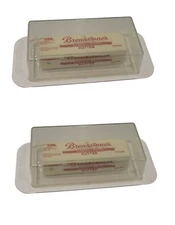 2-Pack Butter Dish with Lid & Handles – Fits East & West Coast Butter Sticks