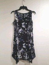 Simply vera wang dress X-small Black White Purple Zip Up Pleated Pretty Wedding