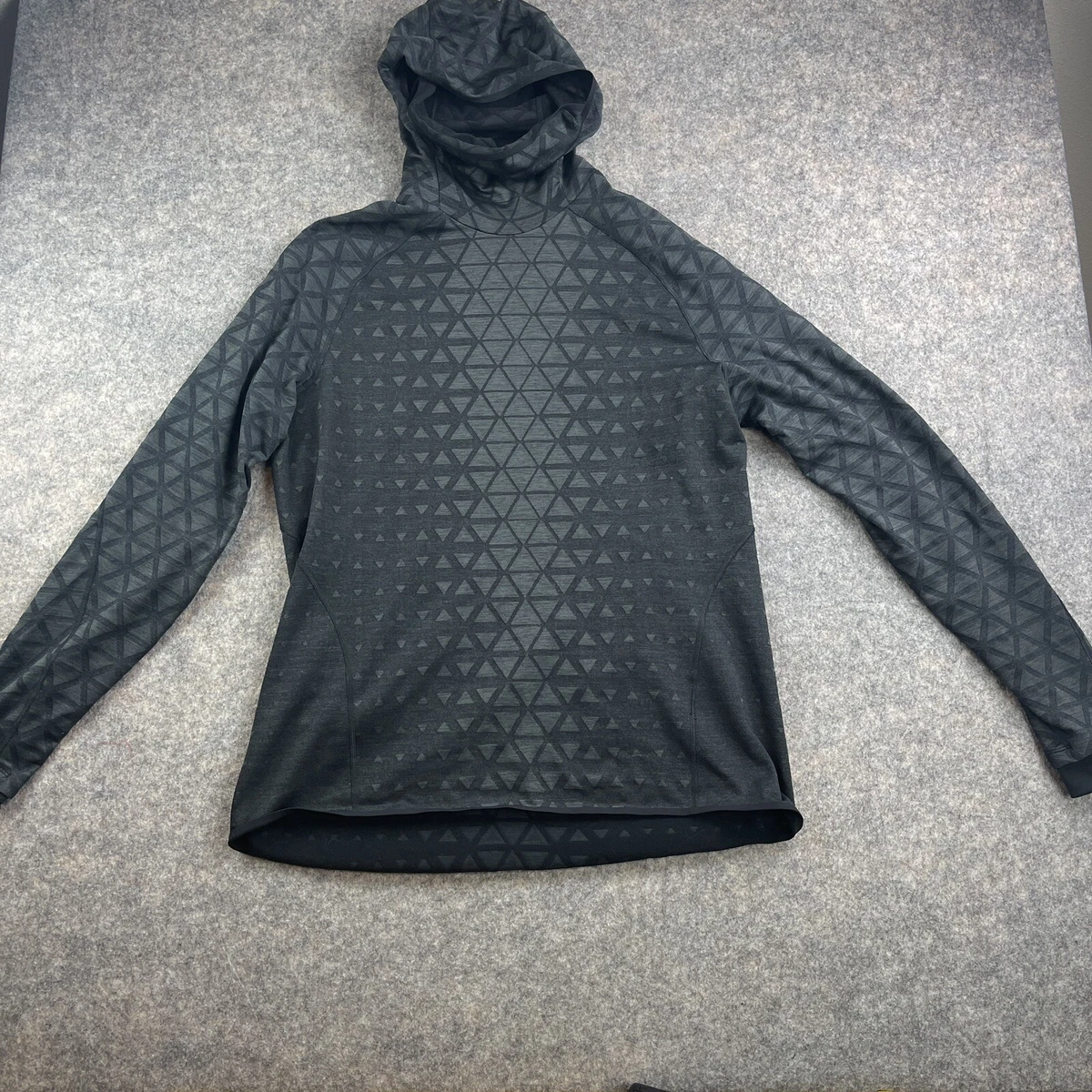 Nike Therma Sphere Mens Hooded Sweatshirt Dri Fit Pullover Black