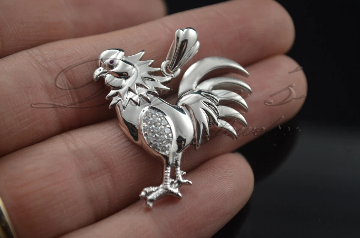 Rooster Pendant Sterling Silver .925 Brand New Gallo eBay