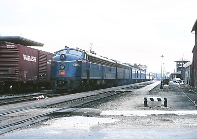 Wabash E8A 1012 mit Zug 4, The Wabash Cannonball, Danville, IL 5x7 Foto