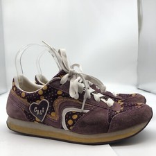 Skechers cali sneakers Sz 8 Vintage maroon leather lace up Retro